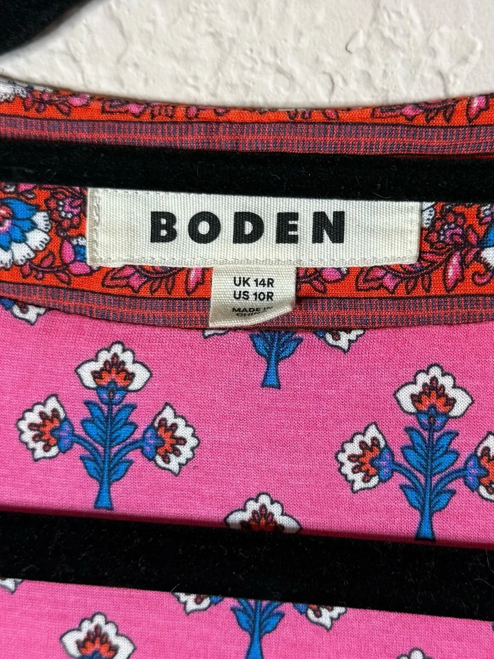 Boden Ellie Flutter Maxi Tea Dress Sangria Sunset Petal Charm Size 10 - Picture 5 of 5